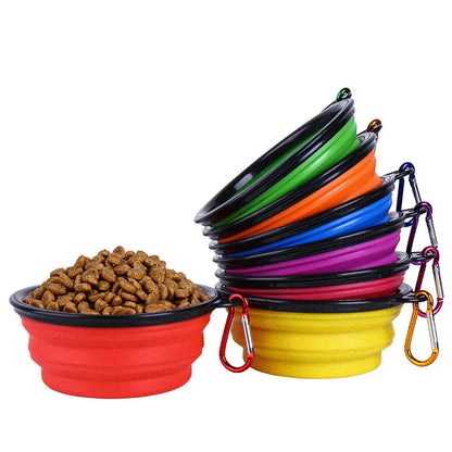 Cuenco de silicona plegable y portátil para perros