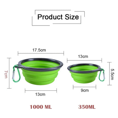 Cuenco de silicona plegable y portátil para perros