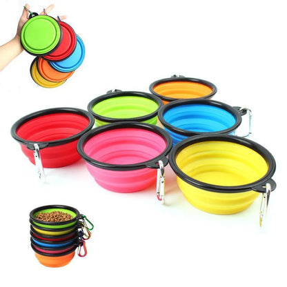 Cuenco de silicona plegable y portátil para perros