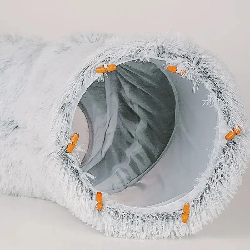 Cama túnel de peluche para mascotas