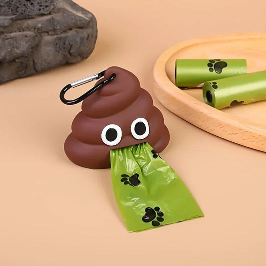 Dispensador portátil de bolsas de silicona para desechos de mascotas 