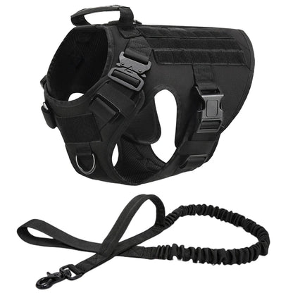 Tactical Military Dog Vest & Leash Set