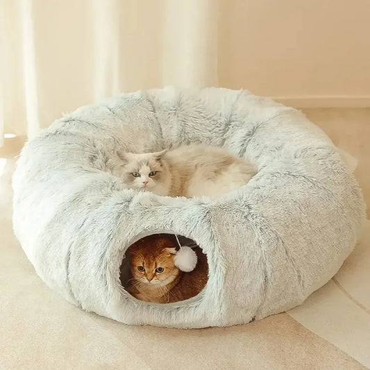 Plush Pet Tunnel Bed