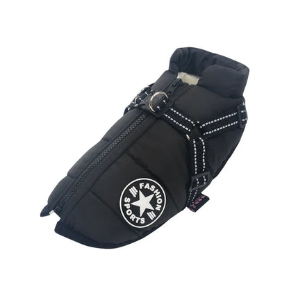 Chaqueta impermeable para perros con arnés