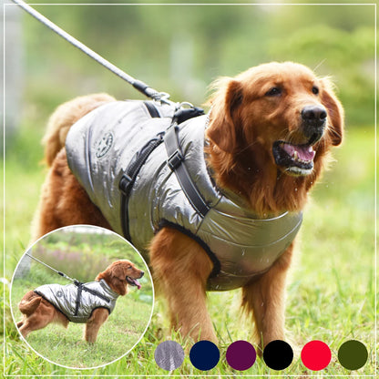 Chaqueta impermeable para perros con arnés