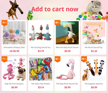 Plush Joint Dog Toy