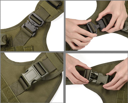 Tactical Military Dog Vest & Leash Set